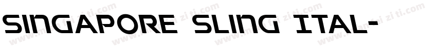 Singapore Sling Ital字体转换